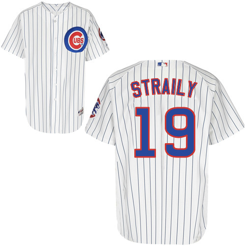 Dan Straily #19 MLB Jersey-Chicago Cubs Men's Authentic Home White Cool Base Baseball Jersey